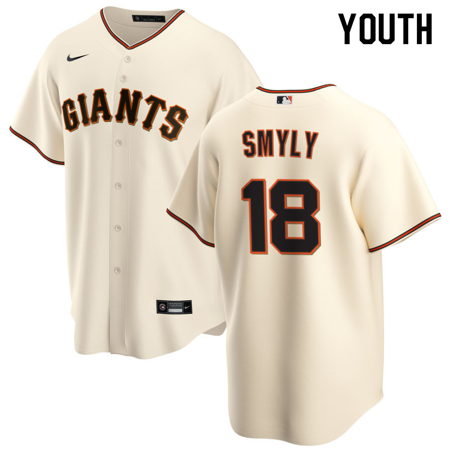 Nike Youth #18 Drew Smyly San Francisco Giants Baseball Jerseys Sale-Cream
